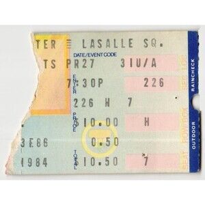 Vintage 1984 Grateful Dead Concert Ticket Stub Providence RI